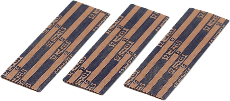 Huron Flat Coin Wrapper, Nickel Rolls $2 Blue (250 pcs) - Image 3